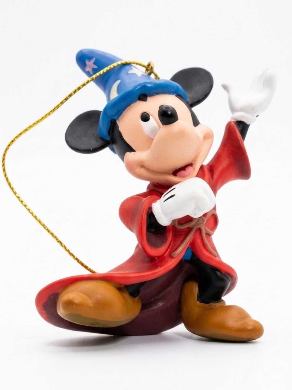 Vintage Grolier ChrisDisney Mickey Mouse Sorcerer Figurine Ornament - Blue & Red